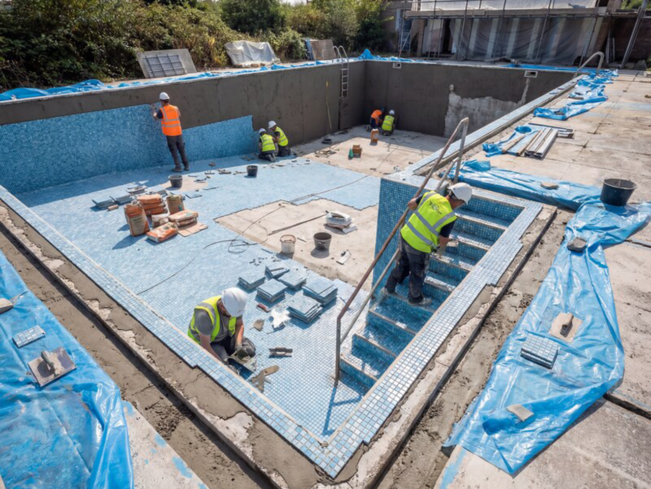 Piscine pendant les travaux